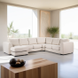 Troy 5-zits hoekbank L+R stof - beige