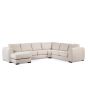 Troy 5-zits hoekbank L+R stof - beige