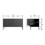 New Gravure tv-meubel 100 cm essen fineer espresso van het woonmerk Woood