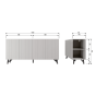 Miller dressoir grenen dust 181 cm van het woonmerk Woood