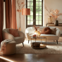 Almond 2-zits bank bouclé crème van het woonmerk Light & Living