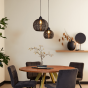 Milla hanglamp Ø32x32,5 cm mat zwart van het woonmerk Light&Living