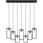Marley hanglamp 7L mat zwart/antiek brons van het woonmerk Light&Living