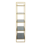 Mariki kast 110x40x180 cm smoke glas/goud van het woonmerk Light&Living
