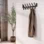 Forest kapstok 2x6 haken - bruin