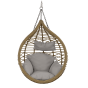 Hangstoel Eliano naturel-grijs