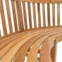 Ronde bank teak 200x53x92cm