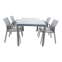 Tuintafel castilla onbonte 160x90 cm - lichtgrijs