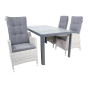 Tuintafel castilla onbonte 160x90 cm - lichtgrijs