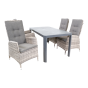 Tuintafel castilla onbonte 160x90 cm - lichtgrijs
