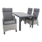 Tuintafel castilla onbonte 160x90 cm - lichtgrijs