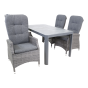 Tuintafel castilla onbonte 160x90 cm - lichtgrijs