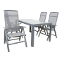 Tuintafel castilla onbonte 160x90 cm - lichtgrijs