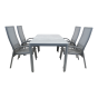 Tuintafel castilla onbonte 160x90 cm - lichtgrijs