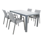 Tuintafel castilla onbonte 160x90 cm - lichtgrijs