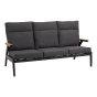 Loungebank Florence Alu - antraciet