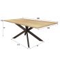 Porto eetkamertafel - 200 cm - vissengraat - naturel van het woonmerk Kick