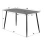 Susan eettafel 140 cm - keramiek lichtgrijs