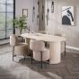 Giles eettafel 180 cm keramiek - naturel