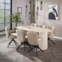 Giles eettafel 180 cm keramiek - naturel