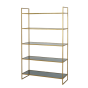 Mariki kast 110x40x180 cm smoke glas/goud van het woonmerk Light&Living