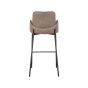 Joni barkruk 77 cm micro suède taupe