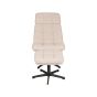 Alvar fauteuil bouclé - naturel + hocker