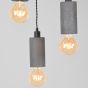 Fresco hanglamp rond 30 cm beton grijs