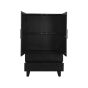 Santos 2-deurs hoge kast mangohout zwart 94 cm