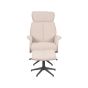 Verdal fauteuil bouclé - naturel + hocker