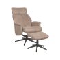 Verdal fauteuil micro suede + hocker - taupe