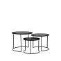 Tress salontafel metaal zwart | set van 3