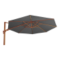 Zweefparasol VirgoFlex houtlook Ø3,5mtr - grijs