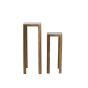 Oxe pilaar set van 2 - antiek brons/smoked glas