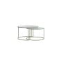 Talca salontafel set van 2 - rib glas/crème
