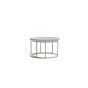 Talca salontafel set van 2 - rib glas/crème