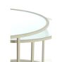Talca salontafel set van 2 - rib glas/crème