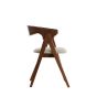 Alosno eetkamerstoel - hout bruin+beige