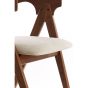 Alosno eetkamerstoel - hout bruin+beige