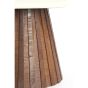 Okato bijzettafel 45x45x40 cm - crème+hout bruin