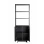Lavinio stellingkast 75x45x200 cm hout - donkerbruin