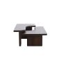 Crato salontafel set van 2 acacia hout - donkerbruin