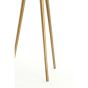 Prato bijzettafel set van 2 ø43x53 cm marmer - wit+antiek brons