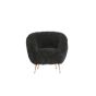 Orvion fauteuil furry - zwart+brons