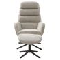Khan fauteuil met voetensteun - off white