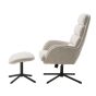 Khan fauteuil met voetensteun - off white
