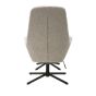 Khan fauteuil met voetensteun - off white