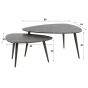 Connie salontafel set van 2 peer vorm - zwart/bruin - OUTLET B