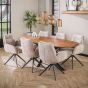 Estes eettafel 180 cm ovale massief mango - zand