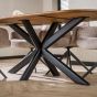 Estes eettafel 180 cm ovale massief mango - zand